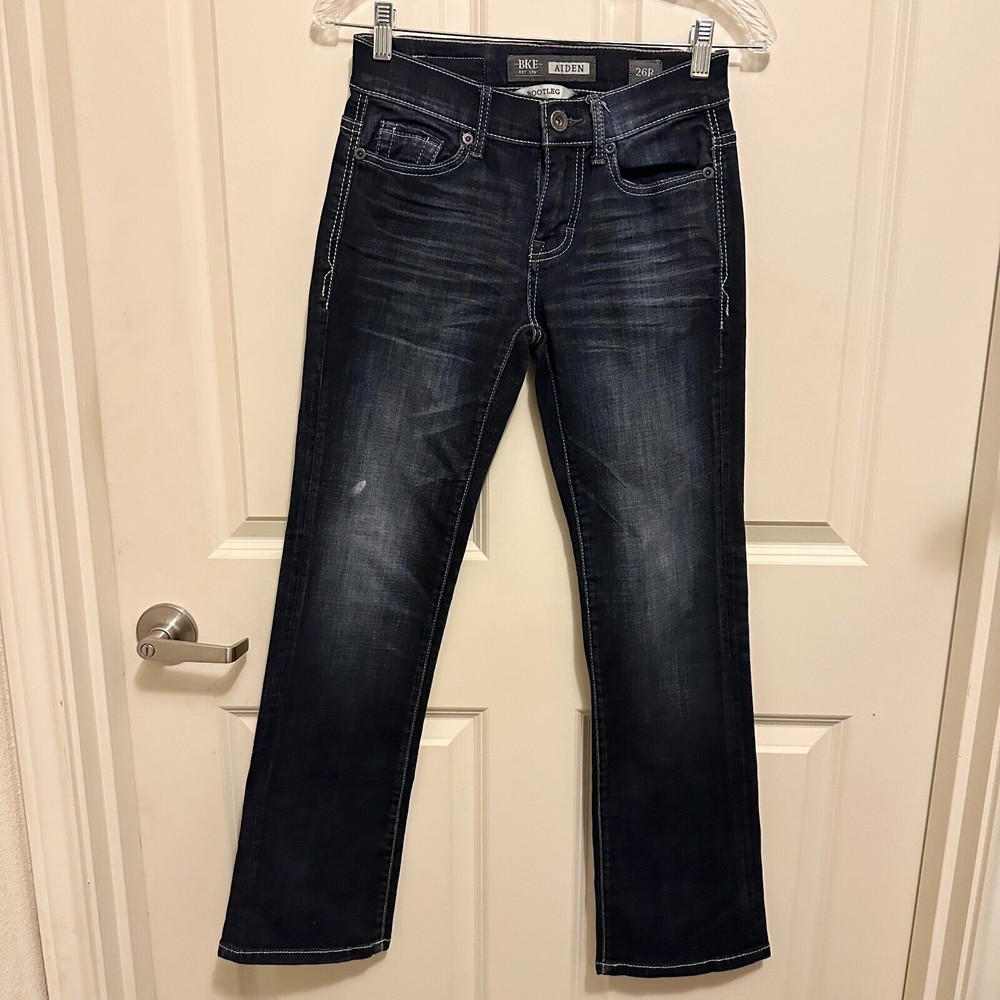 Buckle BKE Womens Aiden Bootcut Denim Stretch Jeans Low Rise Reg Fit Size 26R